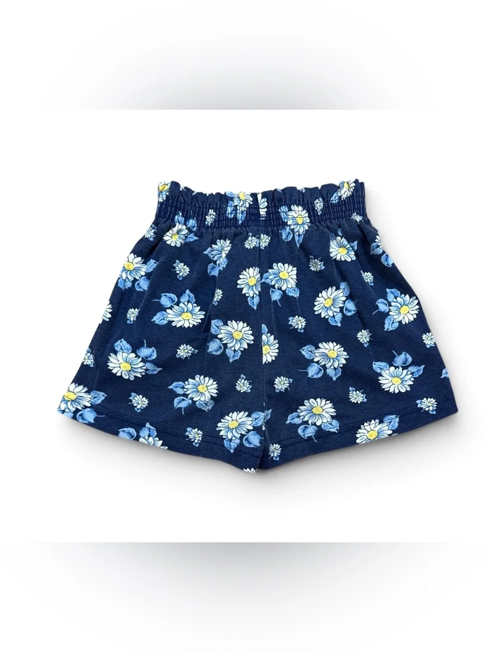 Vintage 90s Girls Blue Daisy Pull On Shorts Size 4T Healthtex
